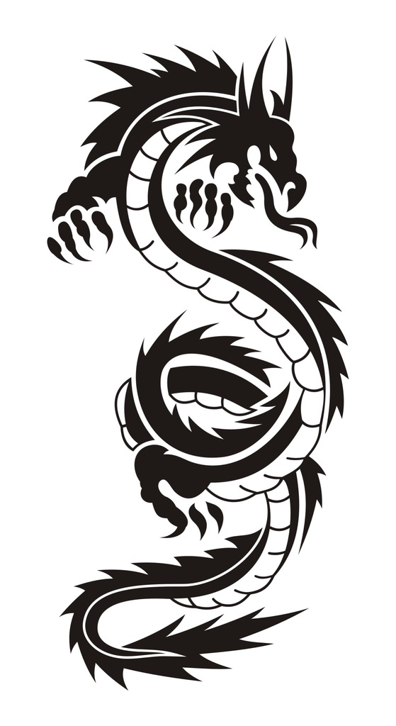 Naklejki ścienne 120 cm SMOK SMOKI szablon DRAGON