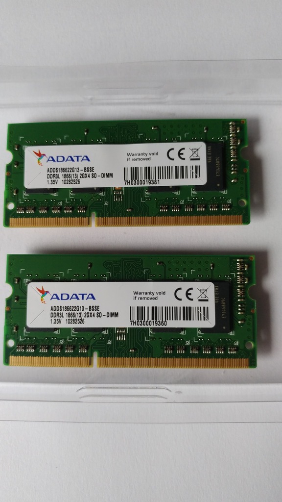 ADATA DDR3L 1866MHz para 2x2GB nie używane