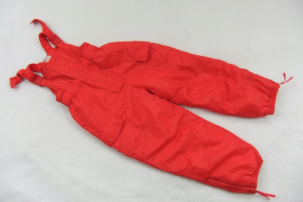 ocieplone spodnie narciarskie 116cm czerwone