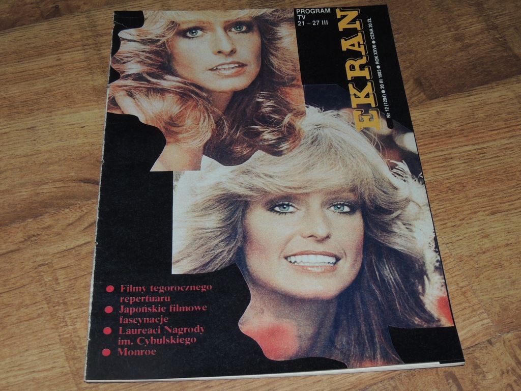 EKRAN 12/1983 F Fawcett, M Monroe, L Łącz P Bajor