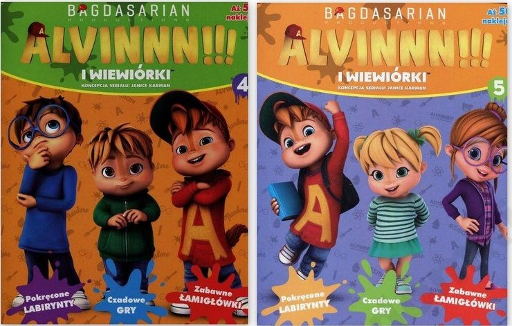 ALVIN I WIEWIÓRKI ŁAMIGŁÓWKI NAKLEJKI DLA DZIECI