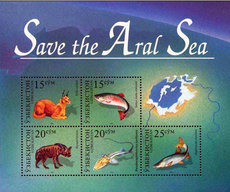 Uzbekistan 1996, Jezioro Aralskie: ryby ssaki **