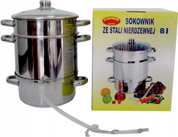 SOKOWNIK ZE STALI NIERDZEWNEJ INDUKCJA 8L WOT9008
