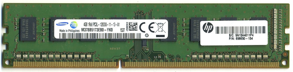 pamięć RAM 4GB 1x4GB DDR3 PC3L-12800U 1600MHz GW