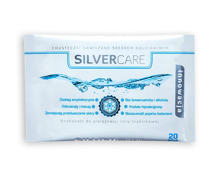 CHUSTECZKI ZE SREBREM KOLOIDALNYM 20szt SILVERCARE