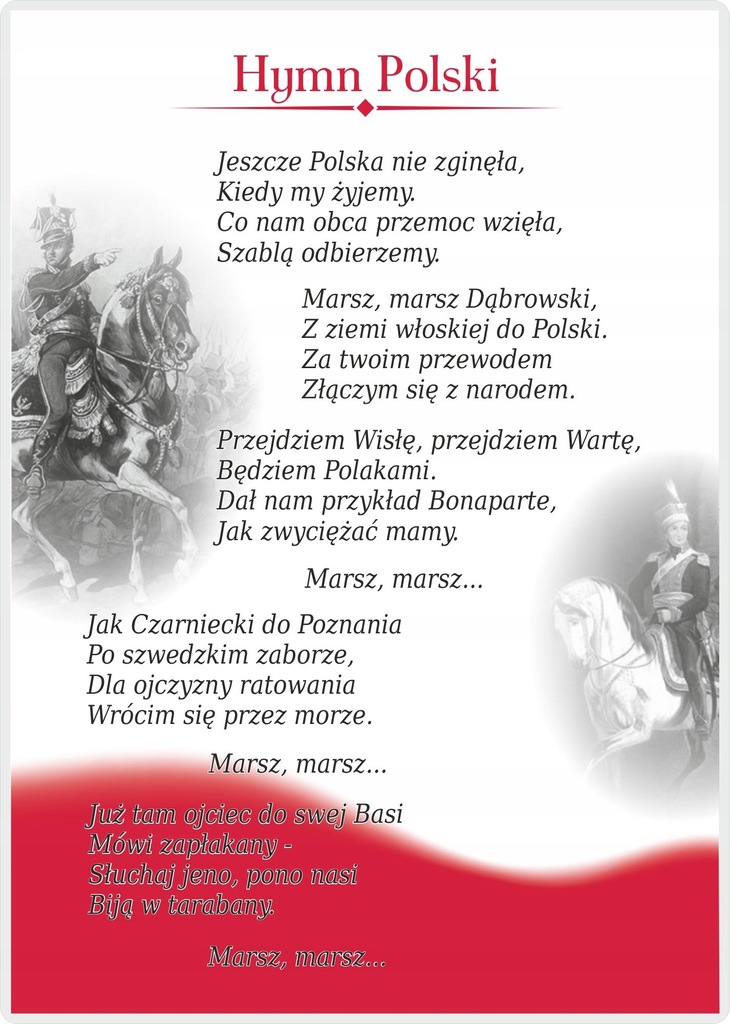 EduTab HYMN POLSKI tablica edukacyjna A4 - 6997264043 - oficjalne ...