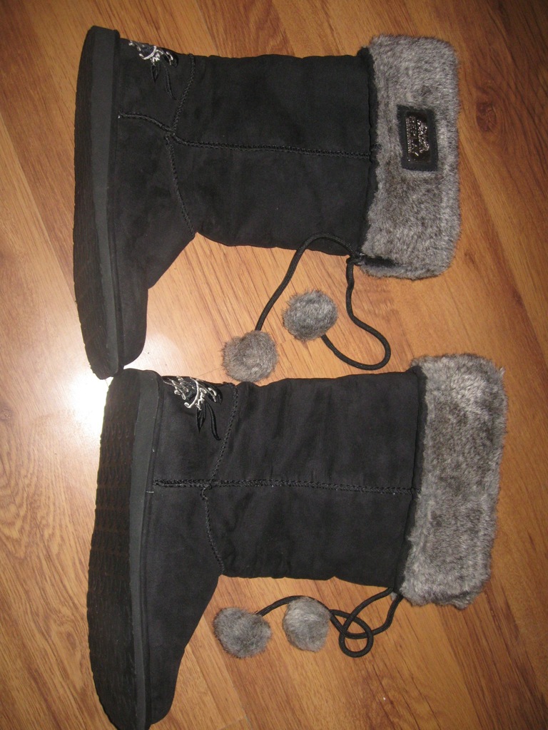 REPLAY buty śniegowce czarne z futerkiem roz.39