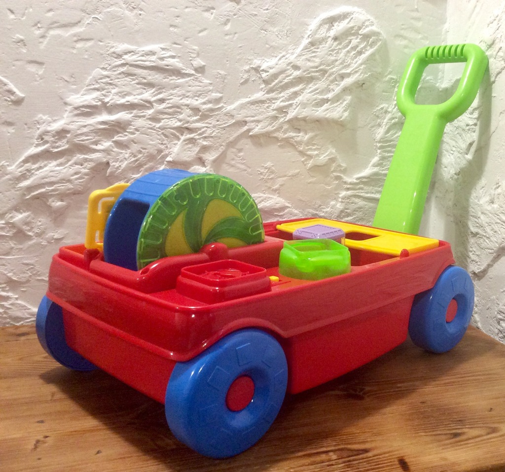 Muzyczna taczka Fisher Price + klocki sensoryczne