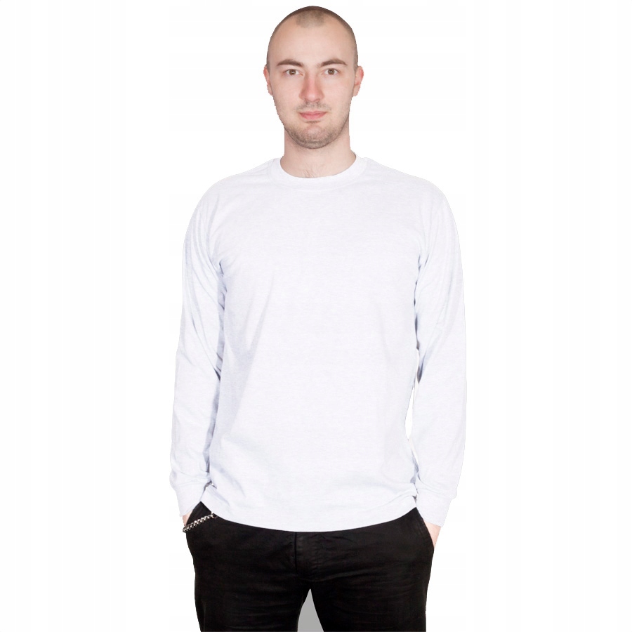 TheCo - Gładka koszulka long sleeve - S - biały