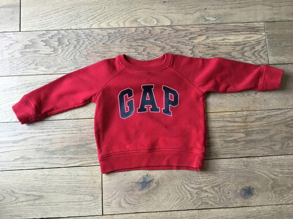 Bluza GAP 12-18 mc toddler czerwona bdb