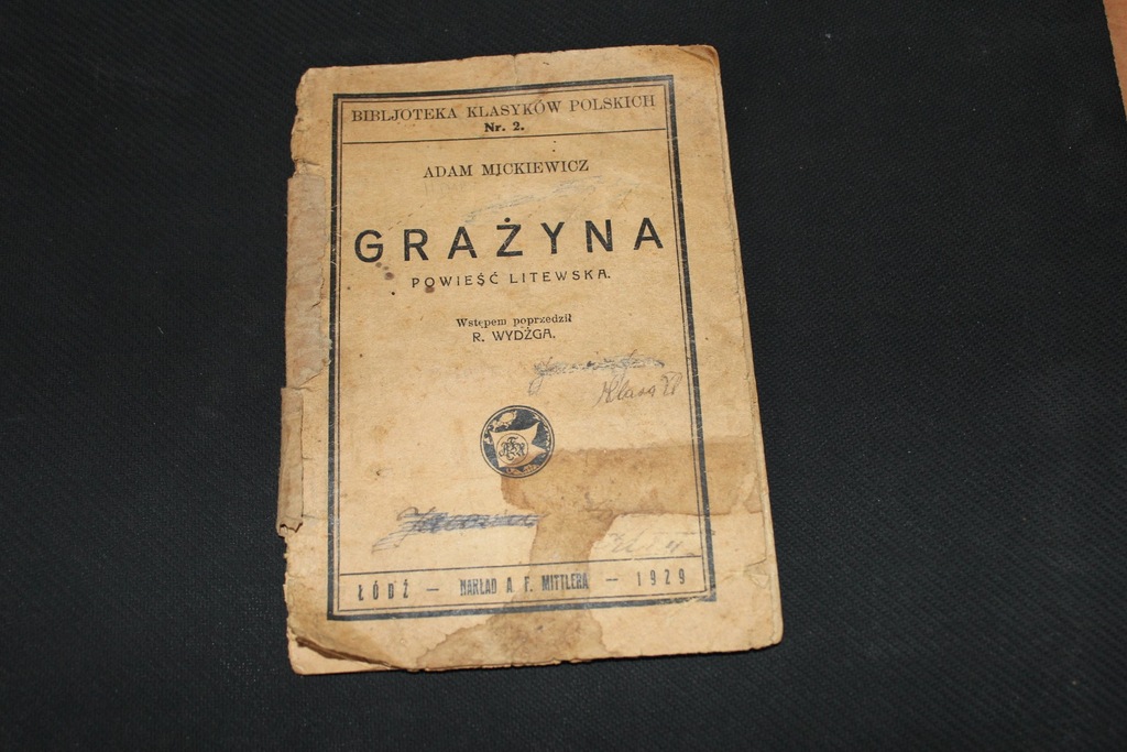 Jeden Z Przyjaciół Mickiewicza Krzyżówka KSIĄŻKA GRAŻYNA ADAMA MICKIEWICZA Z 1929 ROKU - 7464930337 - oficjalne