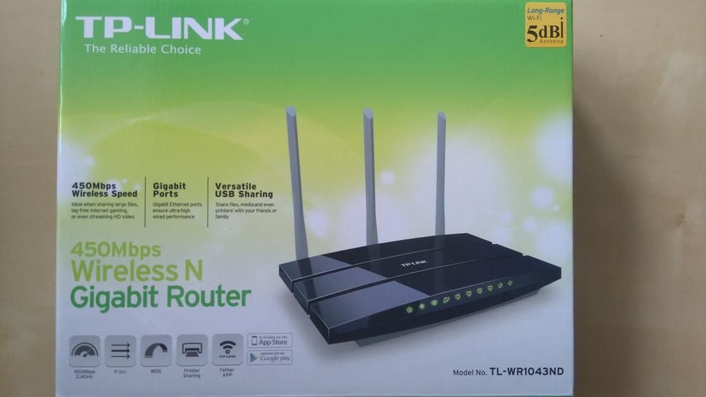 Router TP-LINK TL-WR1043ND  Ver.3.0  -  450Mbps