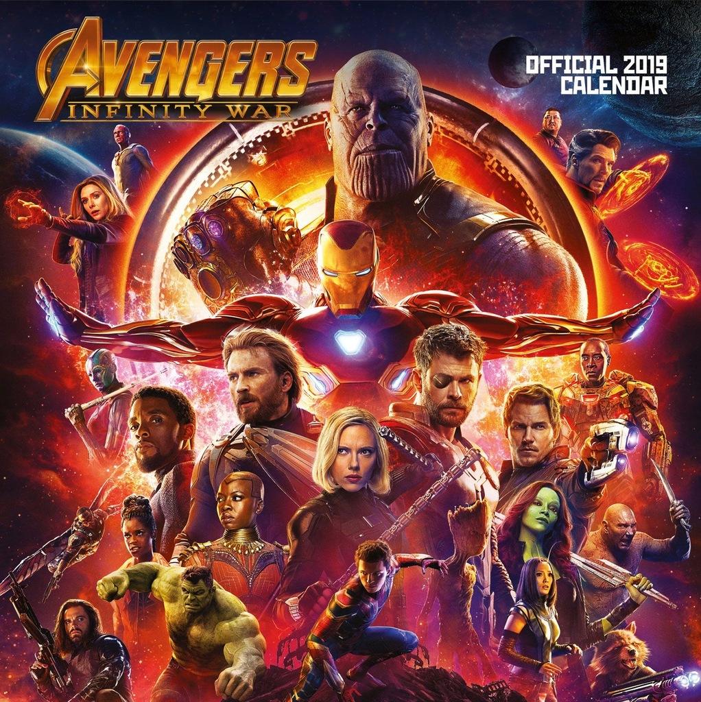 Avengers Infinity War - kalendarz filmowy 2019