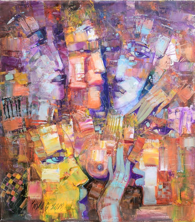 KresArt PITSKO obraz olejny MIŁOSNE FANTAZJE 50x45