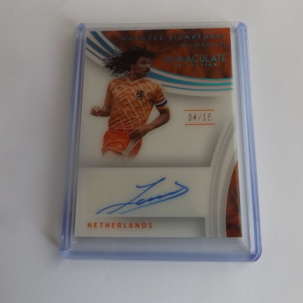 IMMACULATE PANINI AUTO RUUD GULLIT 4/15!!!