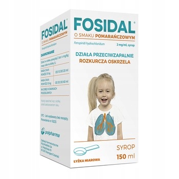 FOSIDAL syrop przeciwzapalny, rozkurcza oskrzela