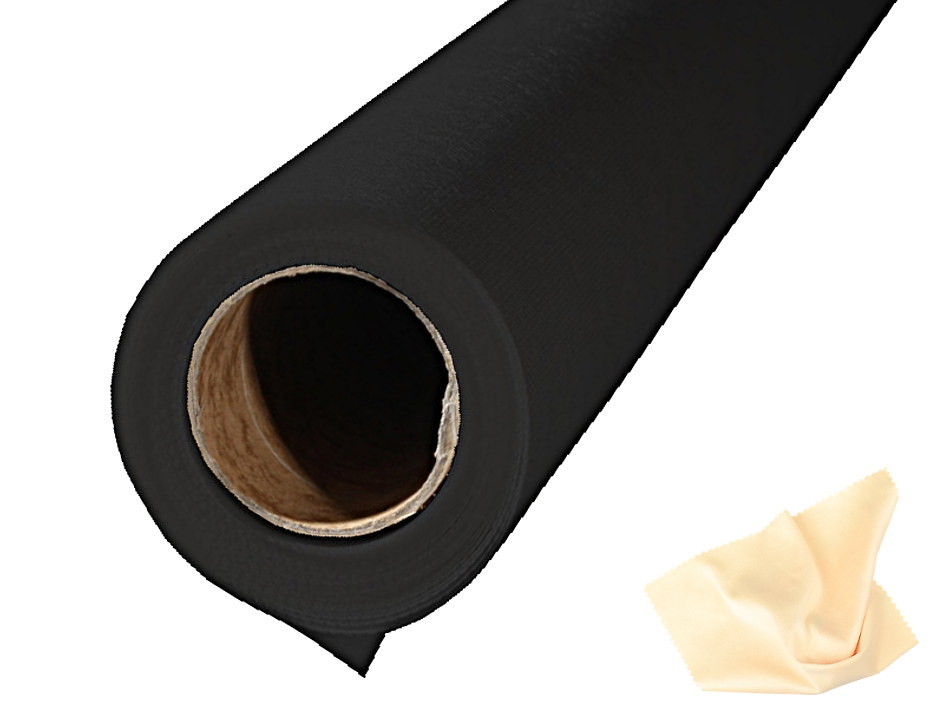 TŁO FOTOGRAFICZNE 5x1,5m BLACK CZARNE 275g/m2
