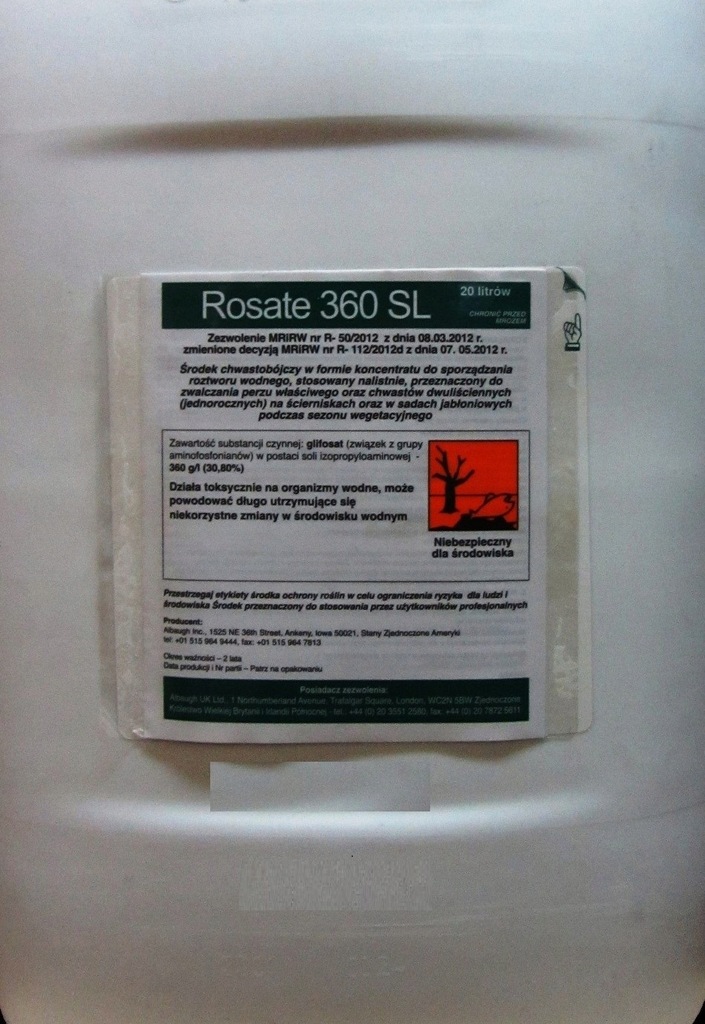 ROSATE 360SL 20L NISZCZY WSZYSTKIE CHWASTY RANDAP