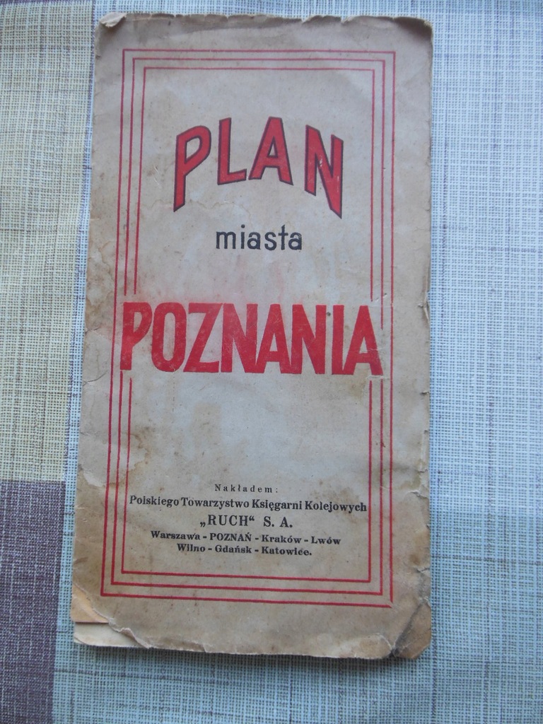 Przedwojeny PLAN POZNANIA-druk 'RUCH S.A'