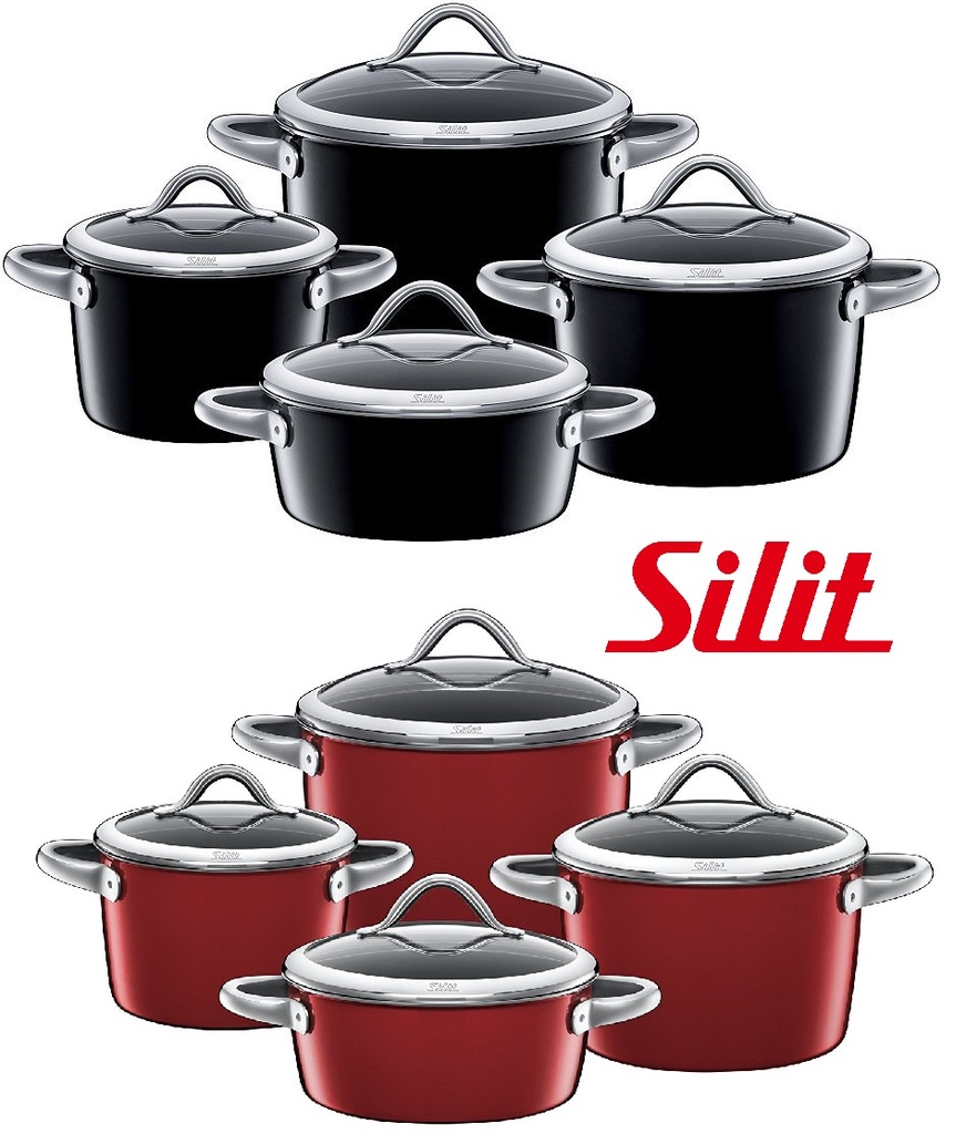 Garnki SILIT VITALIANO ROSSO/ NERO 4cz. - Indukcja