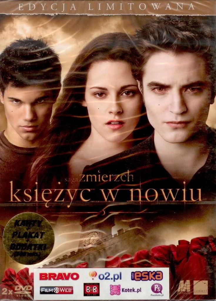 SAGA ZMIERZCH KSIĘŻYC W NOWIU [ 2 DVD Nowa w folii