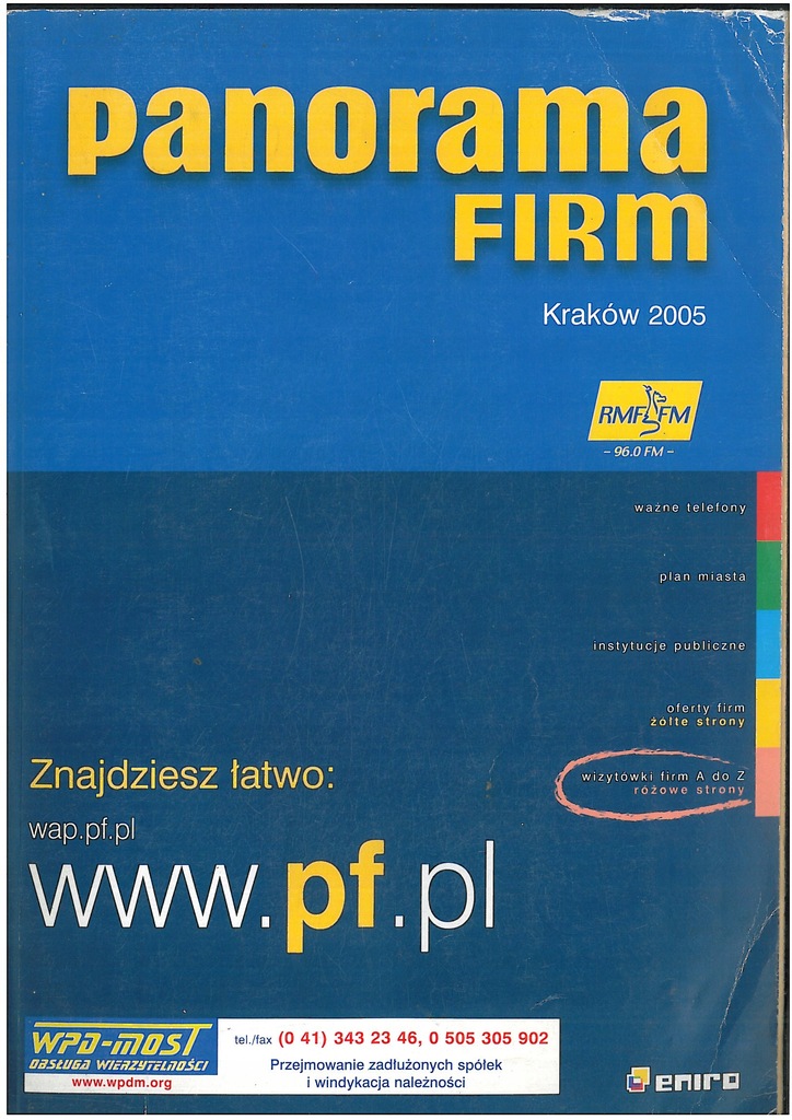 KSIĄŻKA TELEFONICZNA PANORAMA FIRM KRAKÓW 2005