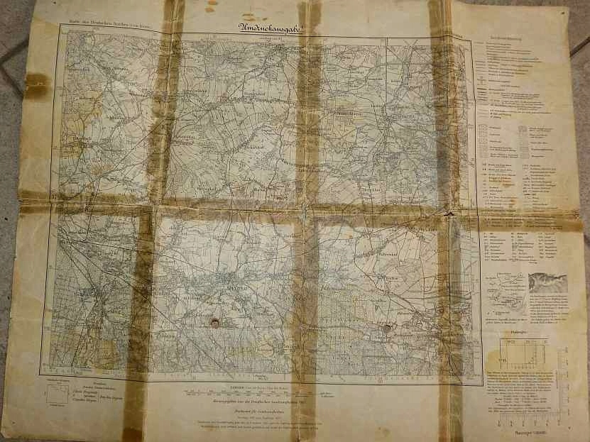 Stara mapa Szprotawy,Sprottau ,z 1903 roku