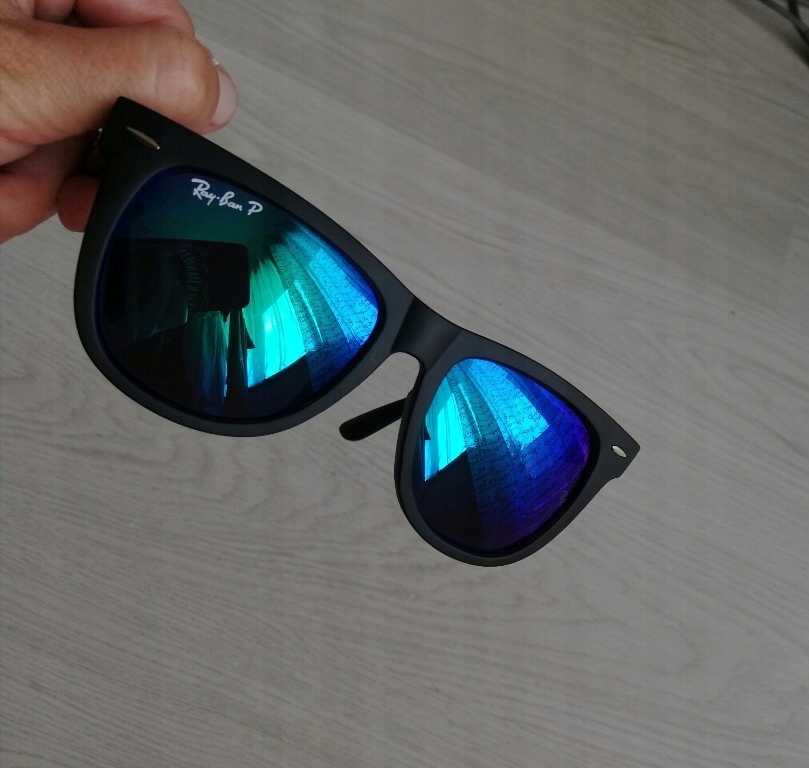 Ray Ban Wayfarer niebieskie lustrzanki aviator