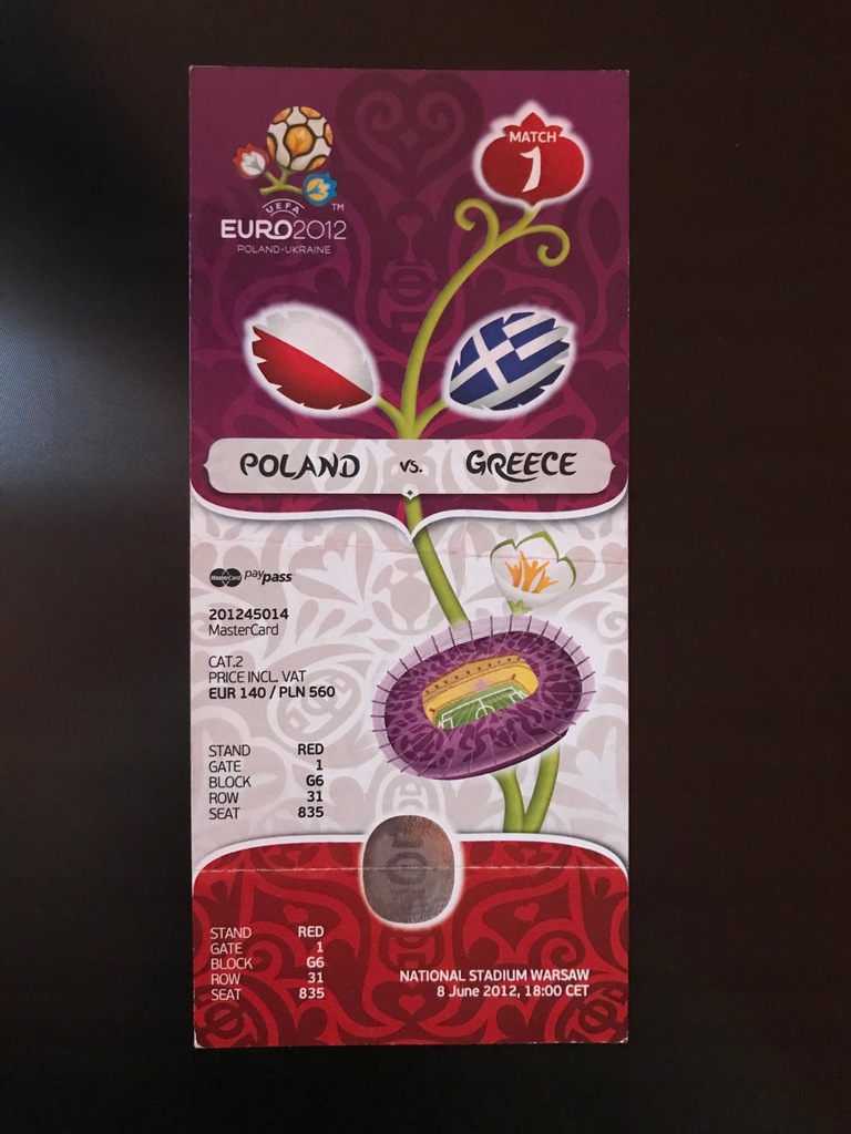 Bilet EURO 2012 Polska - Grecja