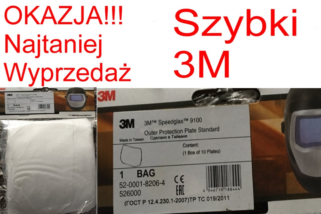 3M 526000 -szybka ochronna Speedglas 9100/9100FX/