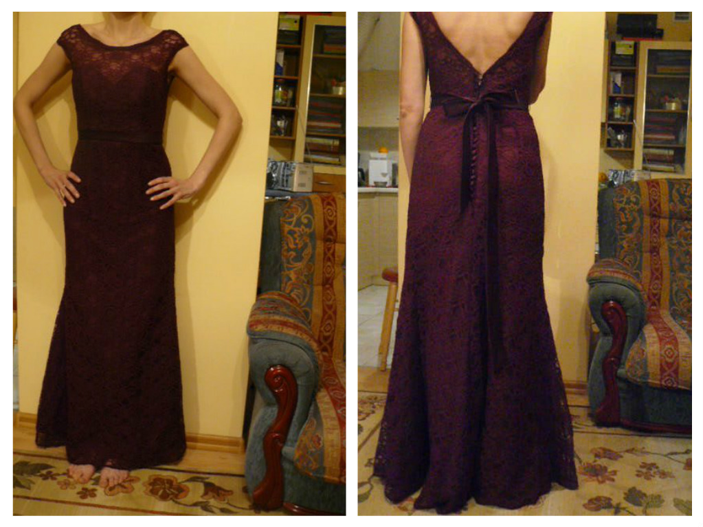 MORI LEE NEW YORK SUKNIA koronkowa długa r.36/38