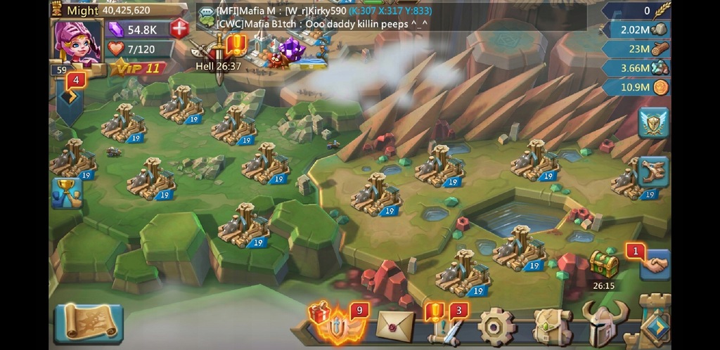 Konto lords mobile, 40,4 M Might, hyperfarma