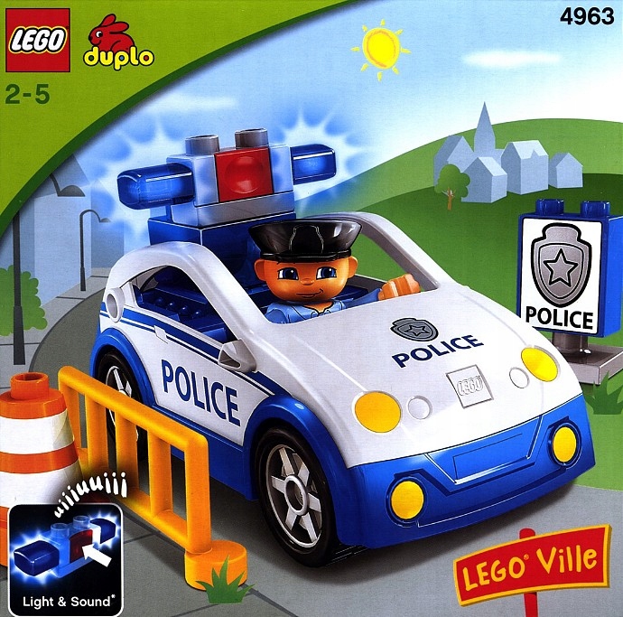 LEGO Duplo - Patrol Policyjny 4963 SYGNAŁ DŹWIĘK!