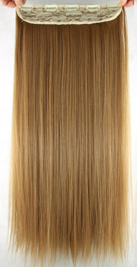 WŁOSY DOCZEPIANE PROSTE NATURAL 60 CM ZŁOTY BLOND