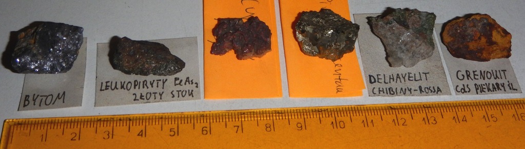 6fajnych minerałów cynober galena piryt delhayelit