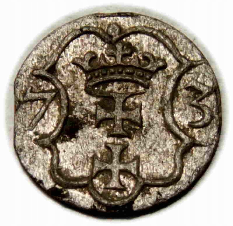 Denar 1573 Bezkrólewie Gdańsk