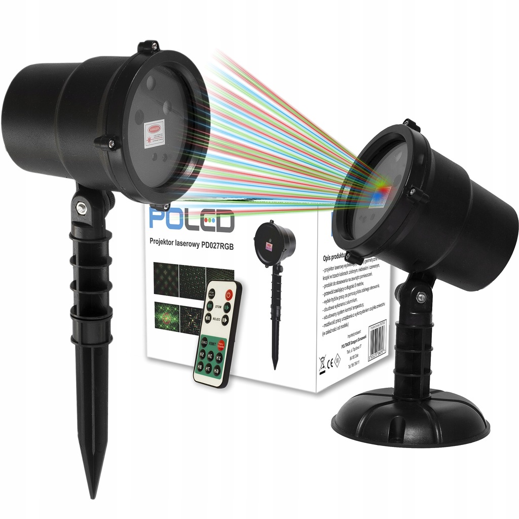 Projektor Laserowy RGB STAR SHOWER 3 kolory PILOT