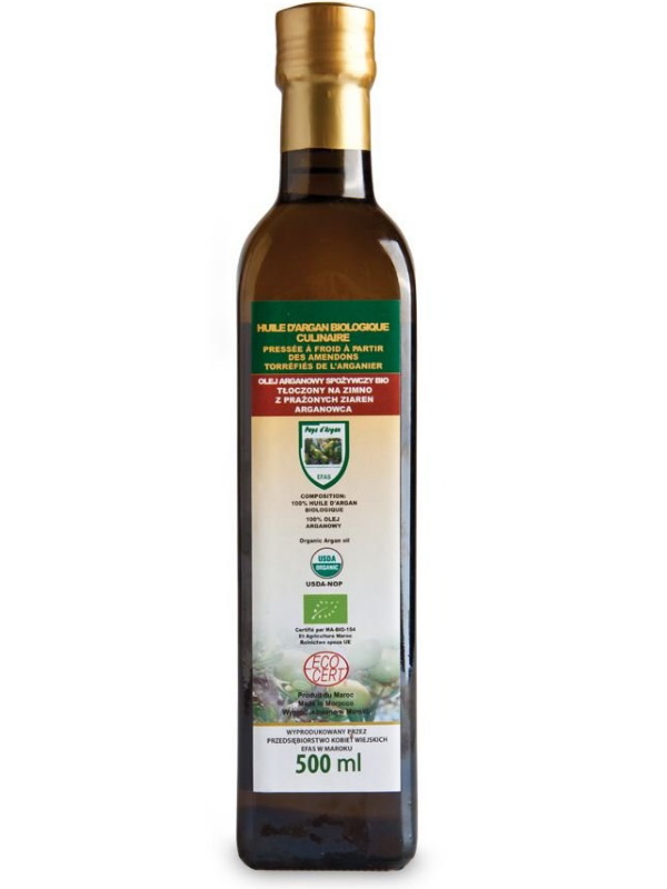 OLEJ ARGANOWY 100% SPOŻYWCZY 500ml BIO