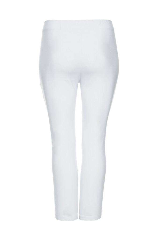 Białe spodnie 7/8 z wysokim stanem 50 - 7371917531 - oficjalne archiwum