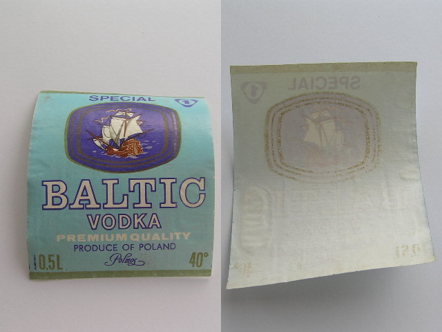 WÓDKA SPECIAL BALTIC PREMIUM QUALITY POLMOS ETYKIE
