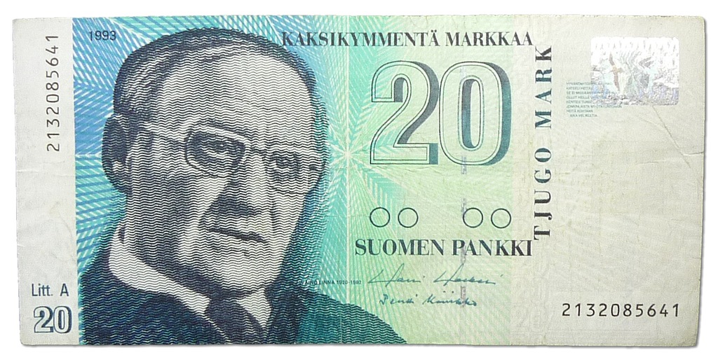 8.Finlandia, 20 Markkaa 1993 (1997), P.123, St.3+