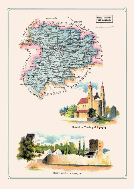 Mapa Bazewicz Powiat Łęczycki Łęczyca Grabów A4