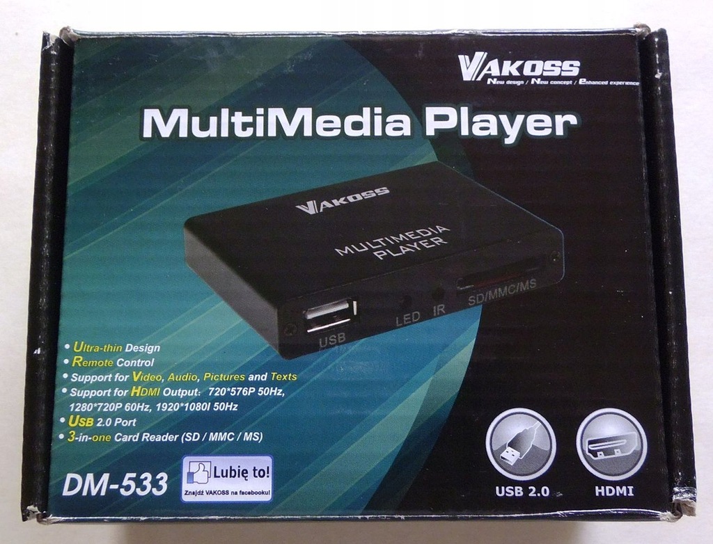 ODTWARZACZ MULTIMEDIALNY Vakoss DM-533