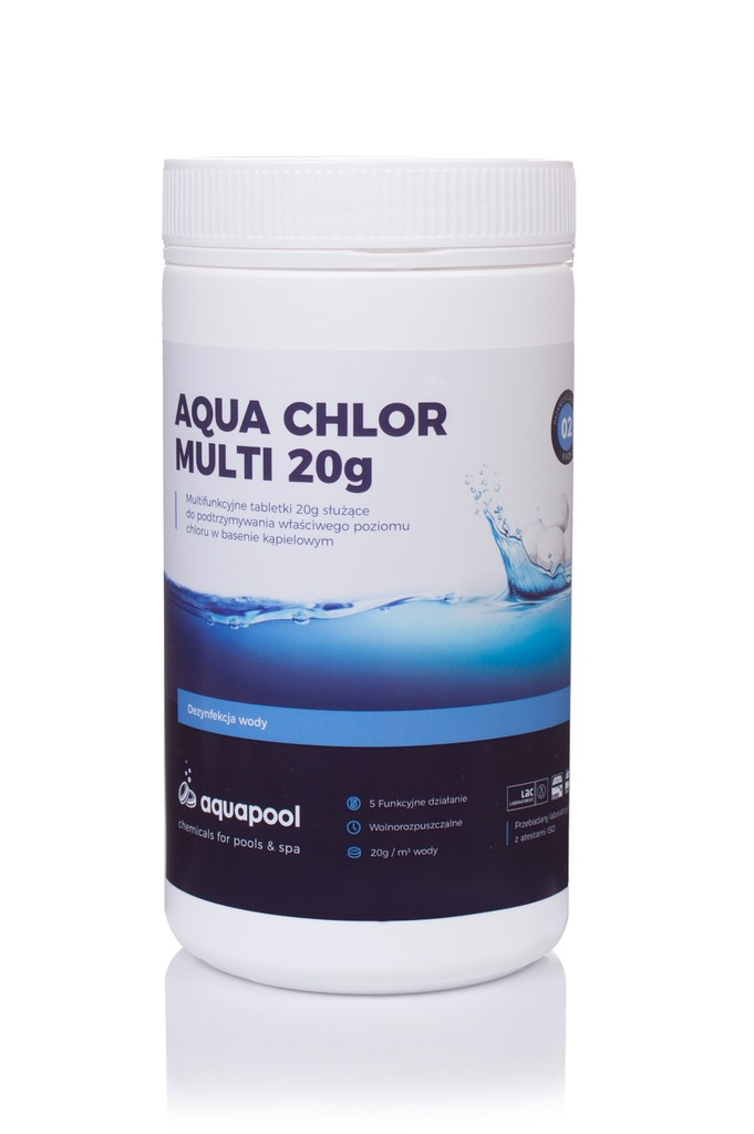 AQUA CHLOR MULTI tabletki 20g chemia basenowa 1 kg