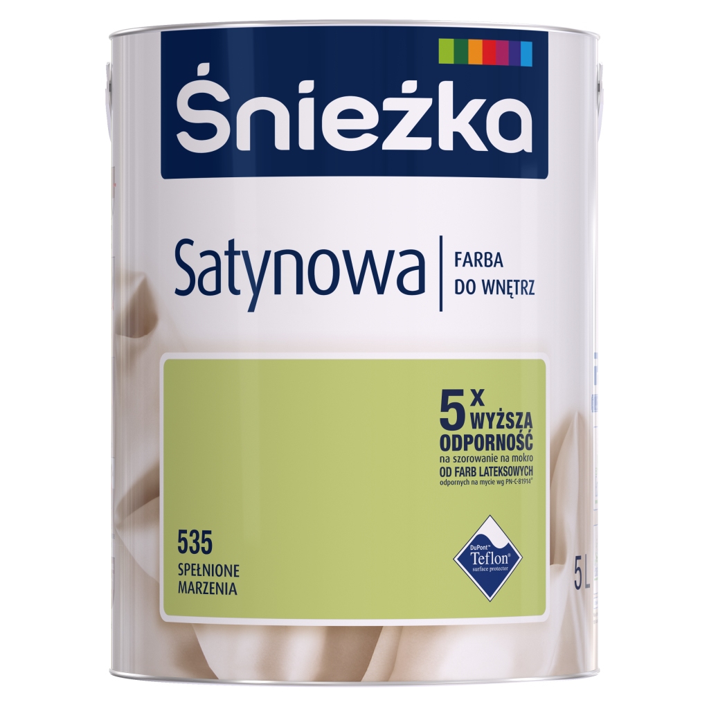 FARBA SATYNOWA 535 SPEŁNIONE MARZENIA 5L ŚNIEŻKA