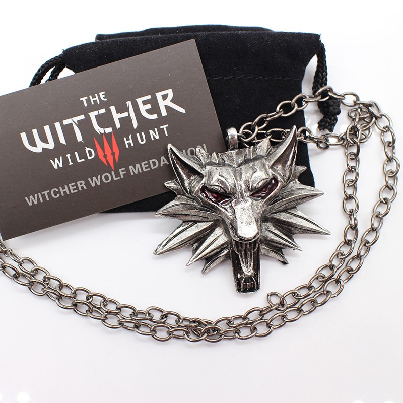 DZIKI GON MEDALION NASZYJNIK WIEDŹMIN WILK AMULET