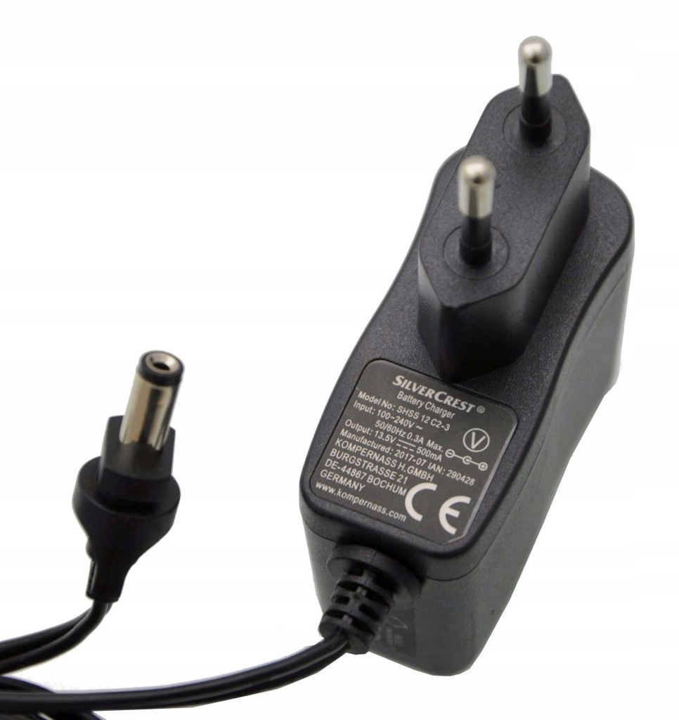 Ładowarka DC SilverCrest 13.5V 0.5A 7W 5.5/2.1 FV