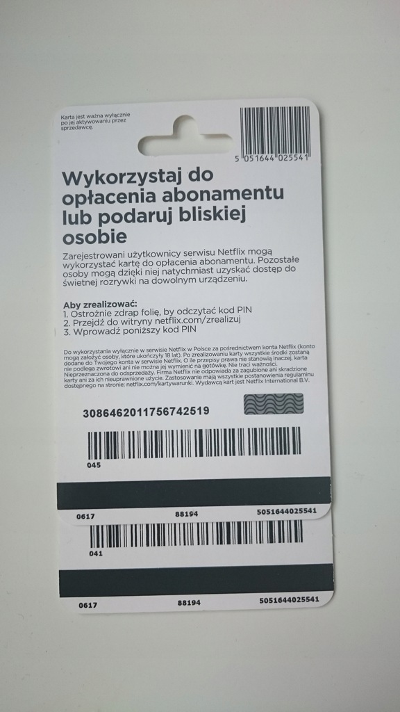 Karty Podarunkowe Netflix Laczna Wartosc 120 Zl 7748536633 Oficjalne Archiwum Allegro