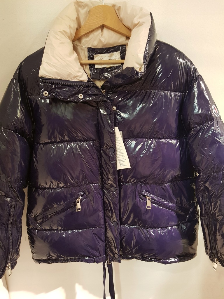 ZALANDO GRANATOWA METALICZNA ala MONCLER KURTKA ML