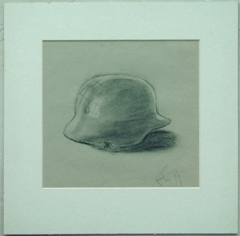 Hełm Niemiecki - rysunek z 1939 roku